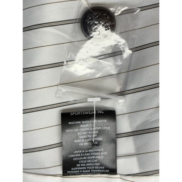 Nicole Miller Black Blazer Short White Striped Lining Work Office Women’s L - Picture 6 of 7